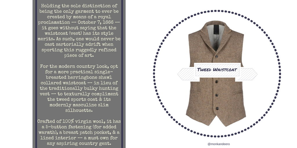 tweed waistcoat/vest : monk + eero