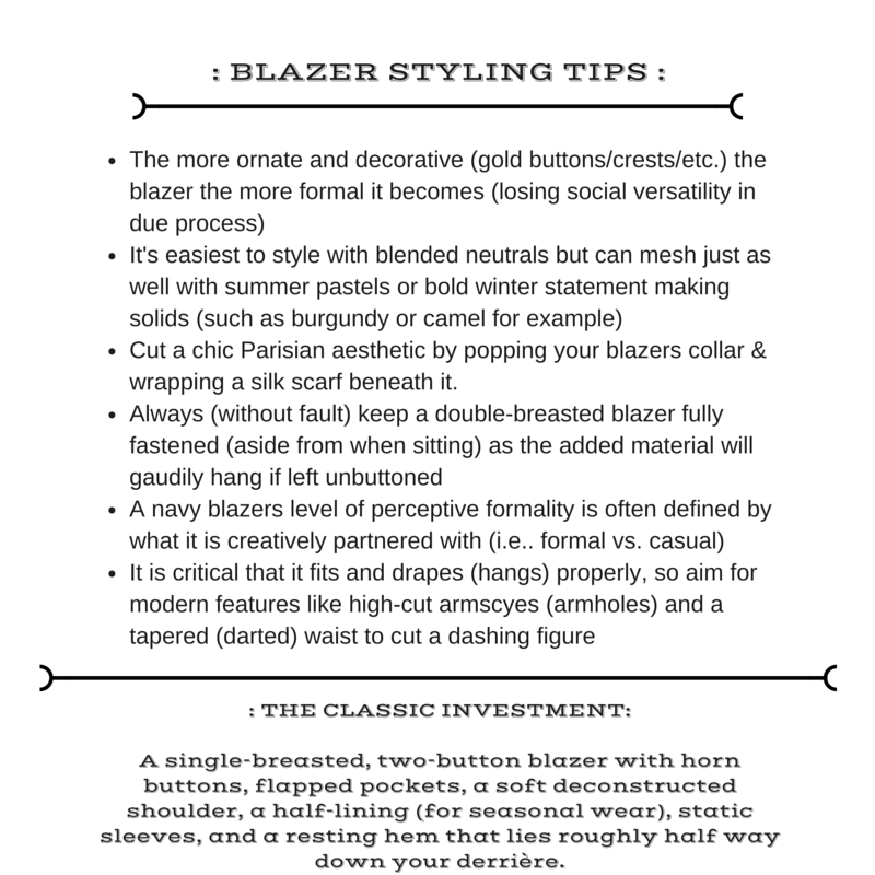 Blazer Tips + Styling Advice (monk + eero)