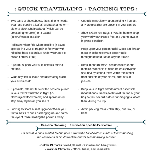 Travel & Packing Tips & Advice (monk + eero)
