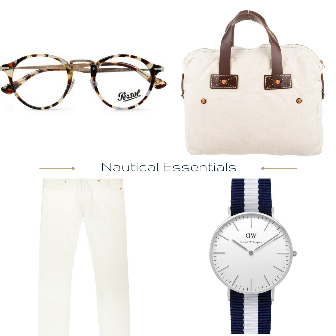 classic-nautical-menswear-essentials-breton-stripe-sweater-boat-shoes-NATO-watch-polo-shirt